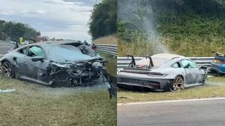 نجاتهما معجزة.. حادث مروع على أشهر حلبات ألمانيا